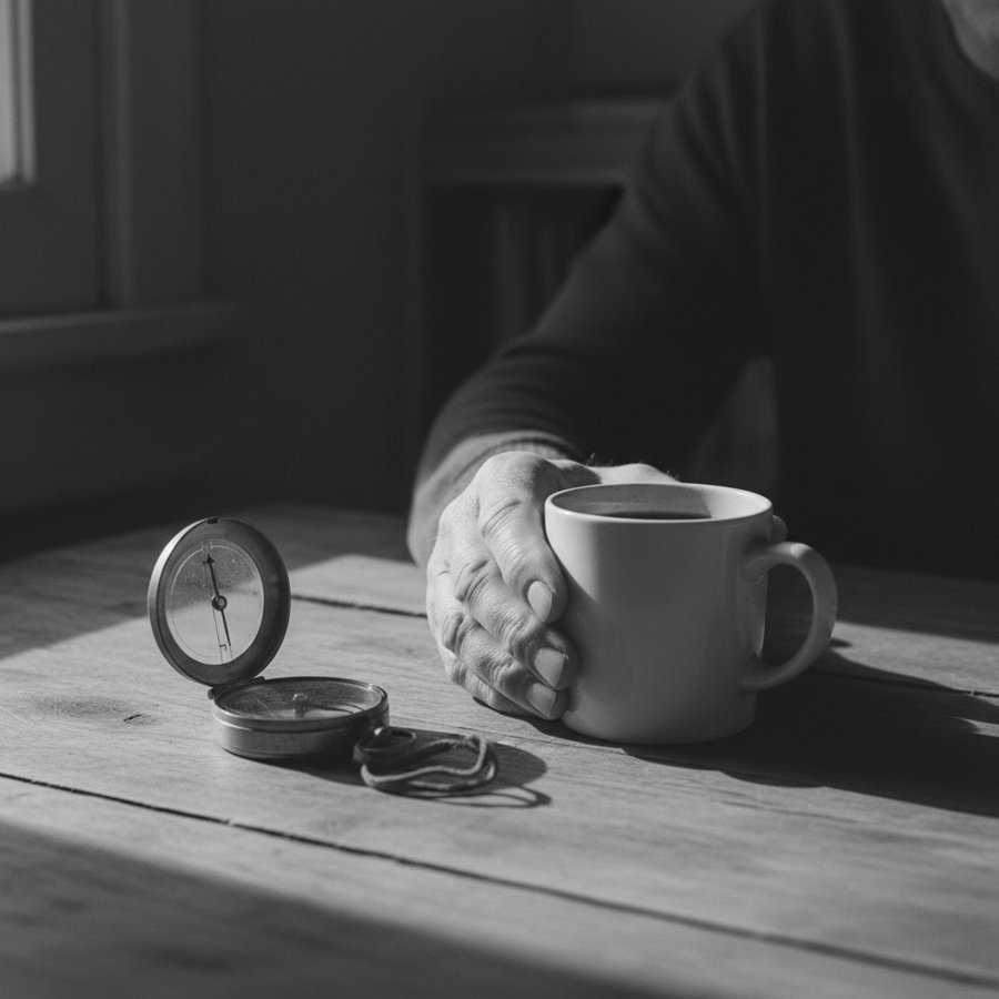 Kompas en koffie - tijd om een richting te kiezen