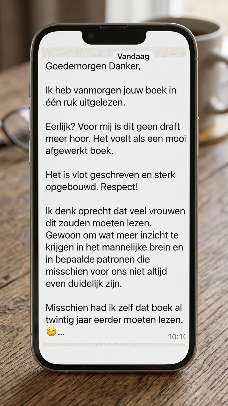 WhatsApp-bericht: reactie na het lezen van het eboek